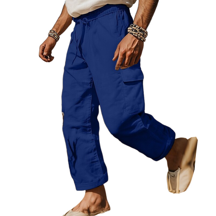 Carter - Casual elastic waist multi-pocket pants