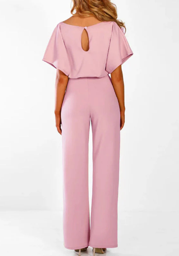 Celine | Women’s Elegant Wide Leg Jumpsuit | Belted