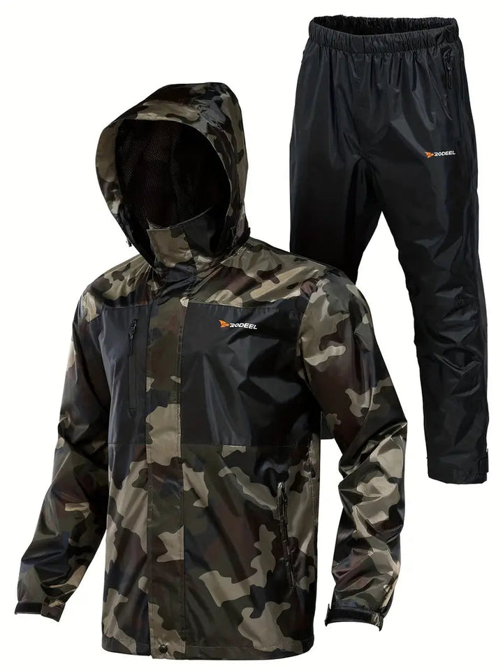 Men’s Long Hooded Raincoat | Waterproof Trench Style