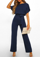 Celine | Women’s Elegant Wide Leg Jumpsuit | Belted