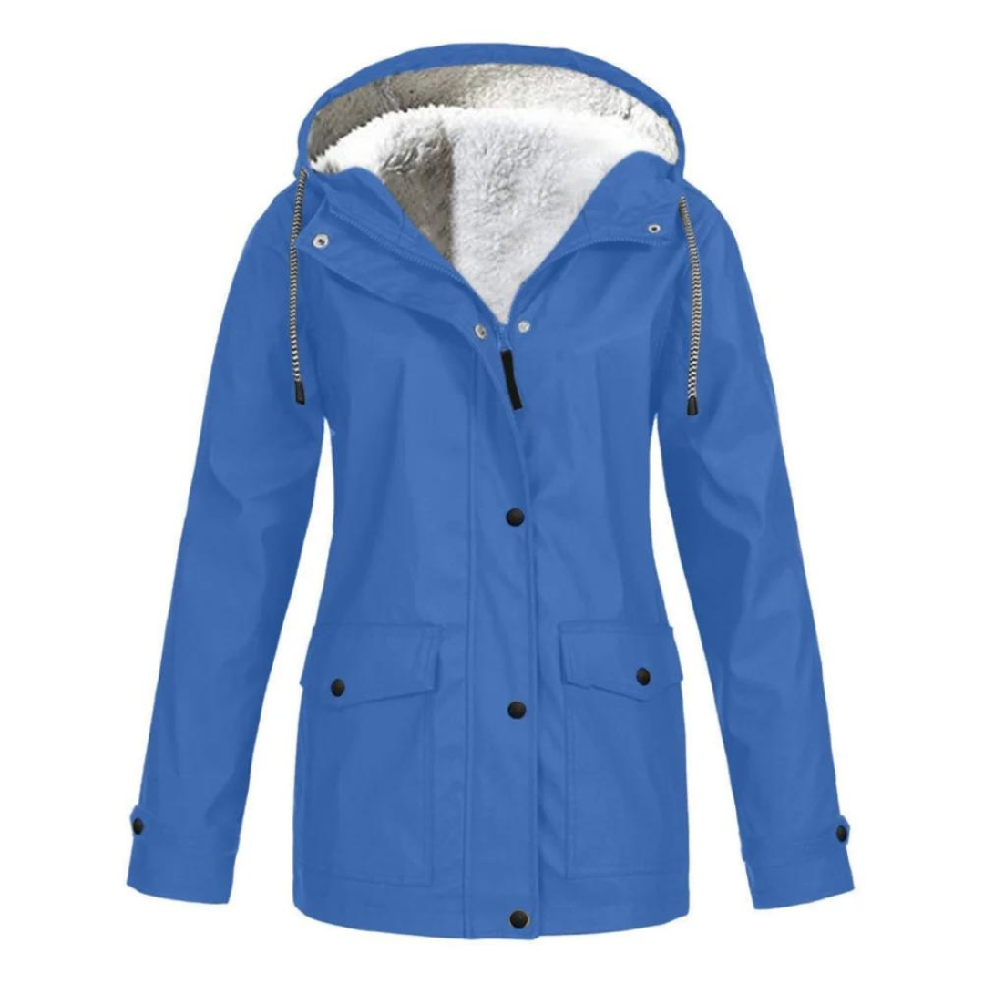Women’s Fleece-Lined Waterproof Raincoat | Hooded