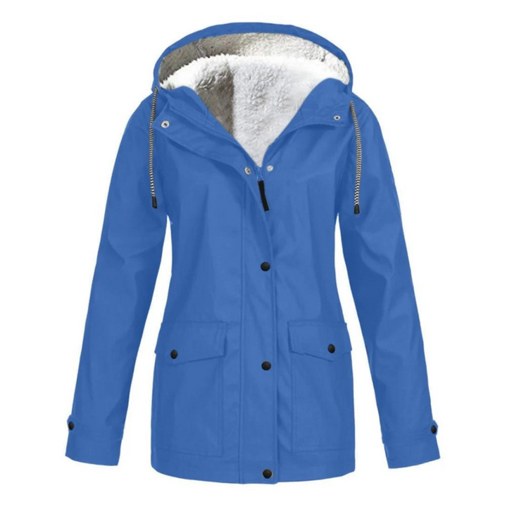 Women’s Fleece-Lined Waterproof Raincoat | Hooded