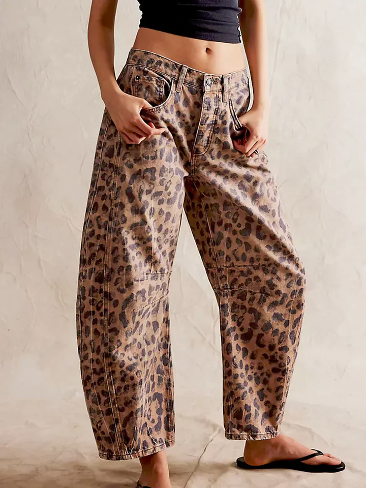 Women’s Leopard Print Pants | Wide Leg