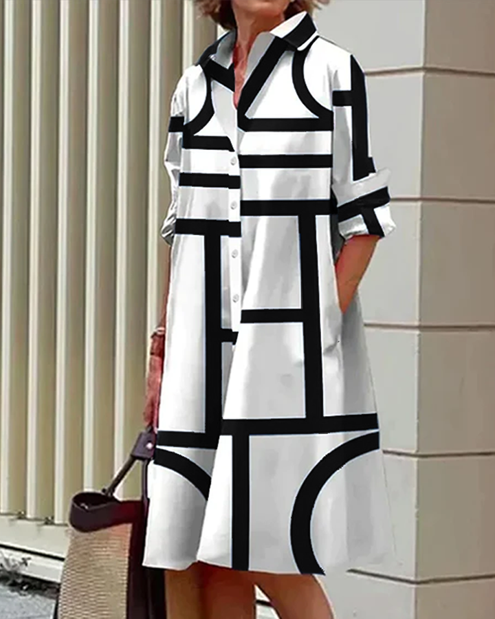 Women’s Graphic Shirt Dress | Button-Up