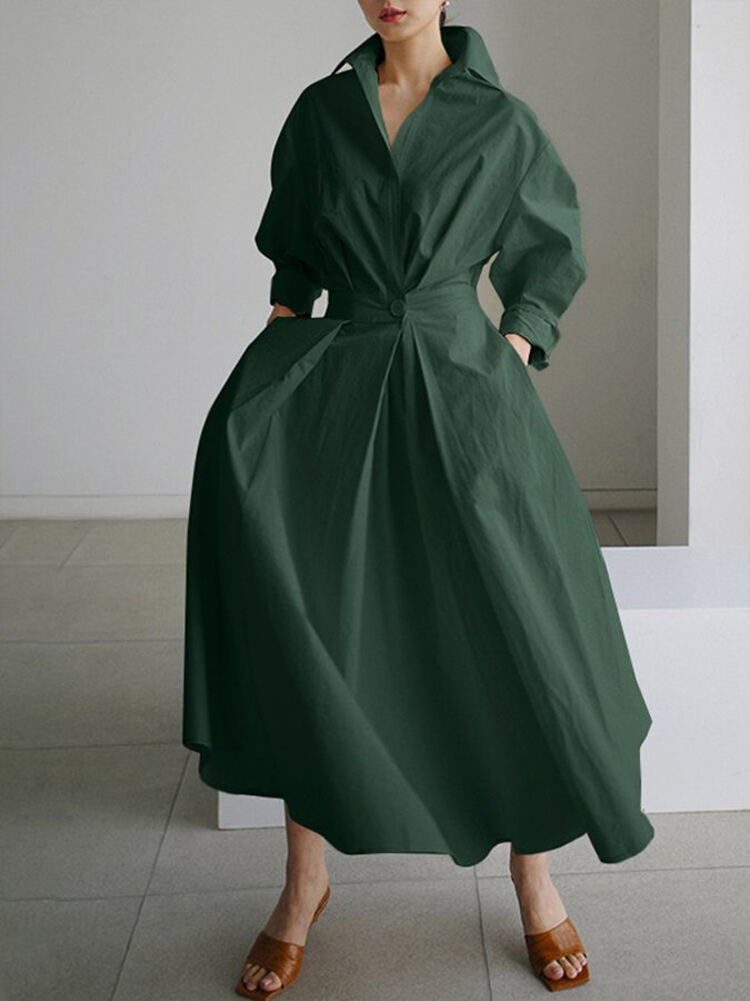Women’s Elegant Shirt Dress | Maxi