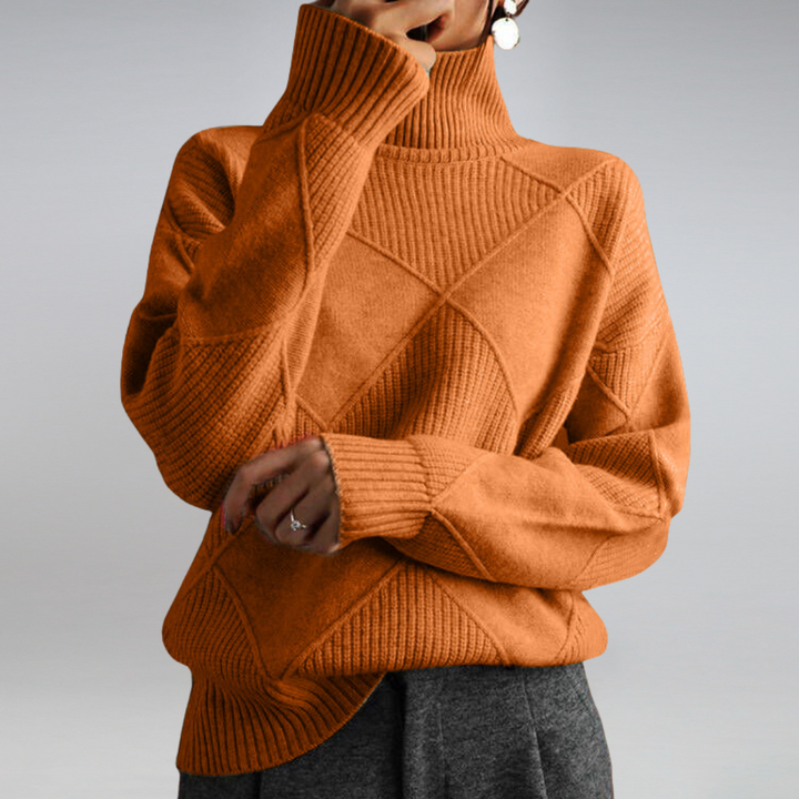 Women’s Diamond Knit Sweater | Long Sleeve