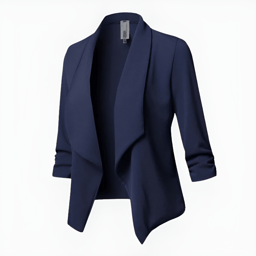 Women’s Cropped Open Front Blazer | Long Sleeve