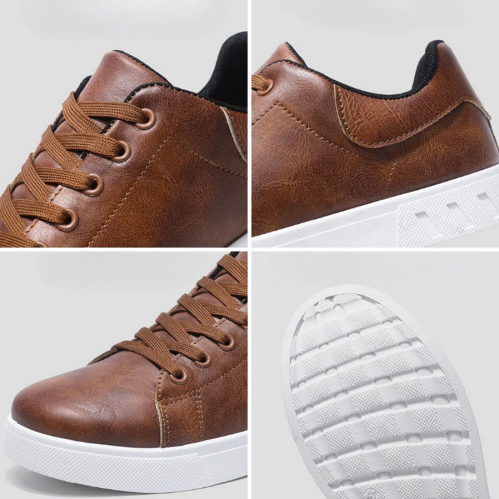 Jackson - Stylish leather shoes with white sole