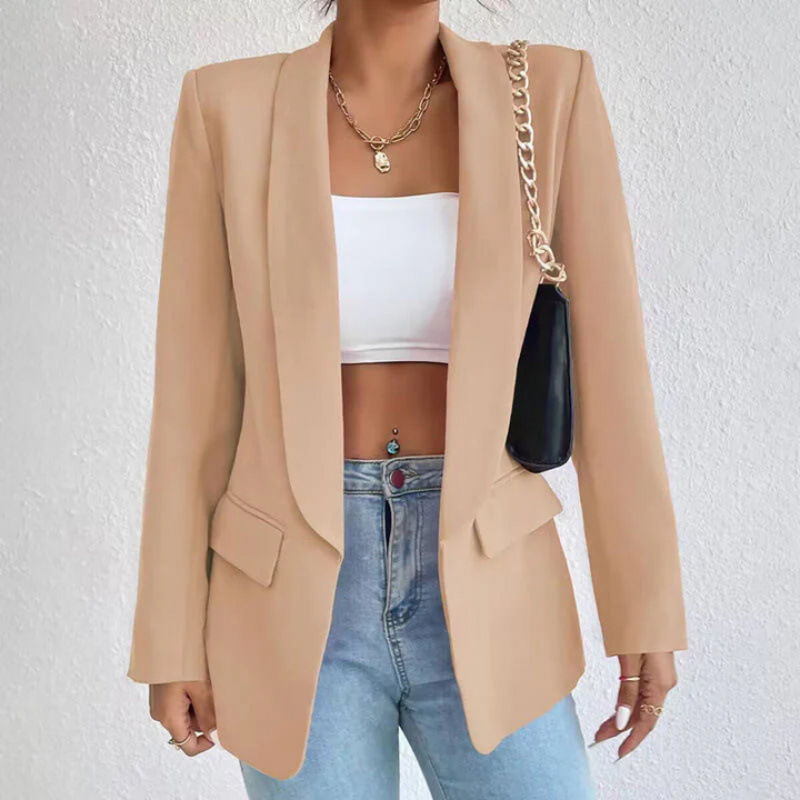 Women’s Fitted Open Front Blazer | Long Sleeve