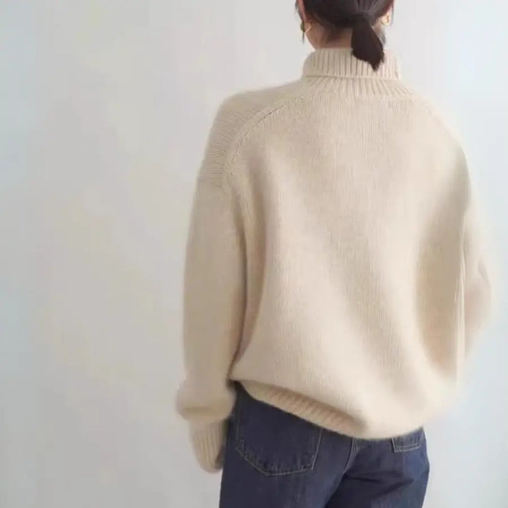Women's Oversized Sweater with Turtleneck | Long Sleeve