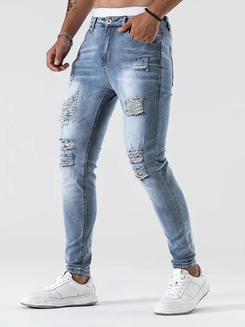Men’s Ripped Skinny Jeans | Distressed