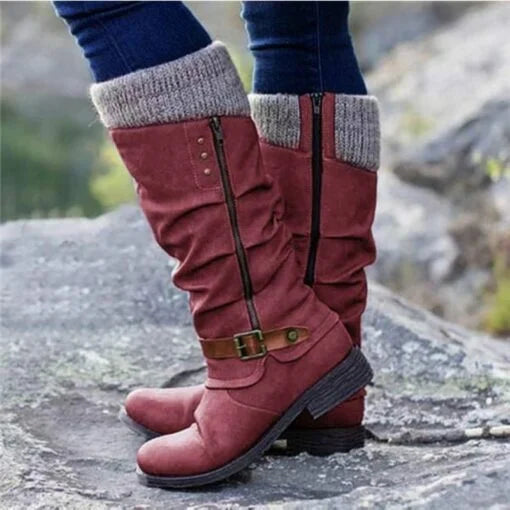 Women’s Knee-High Boots | Buckle Detail