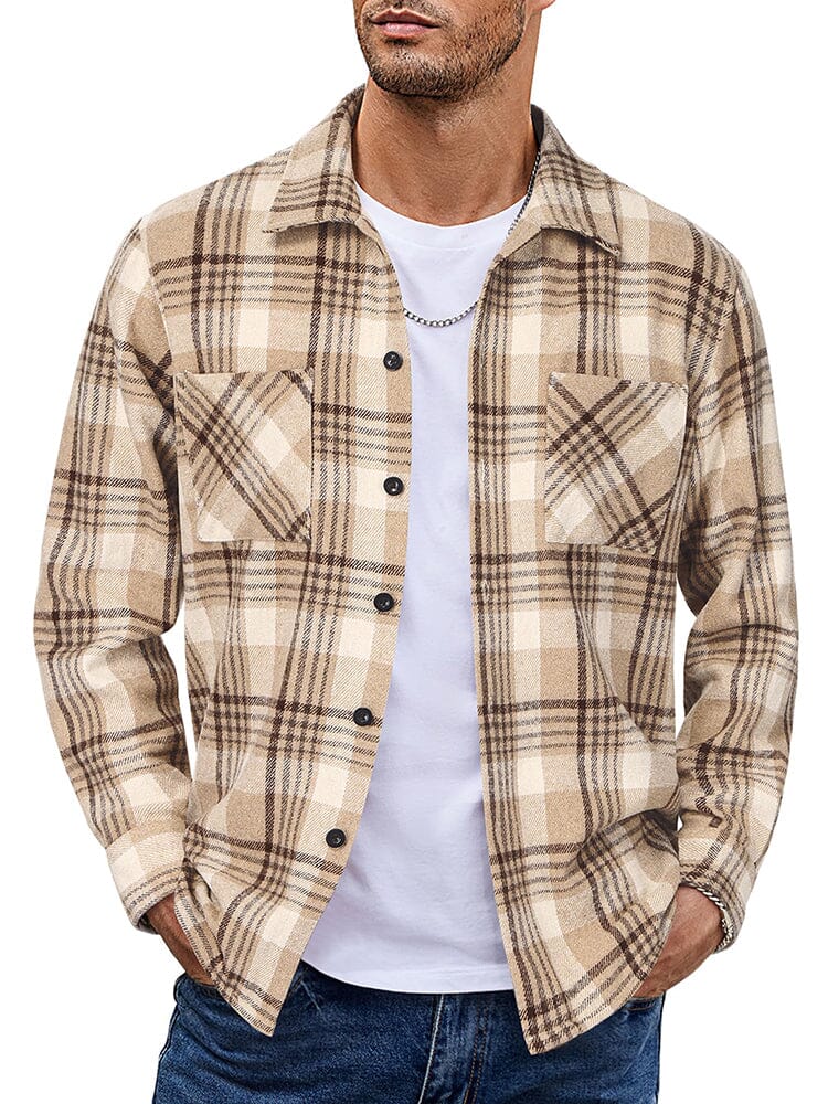 Men’s Checkered Casual Jacket | Buttoned