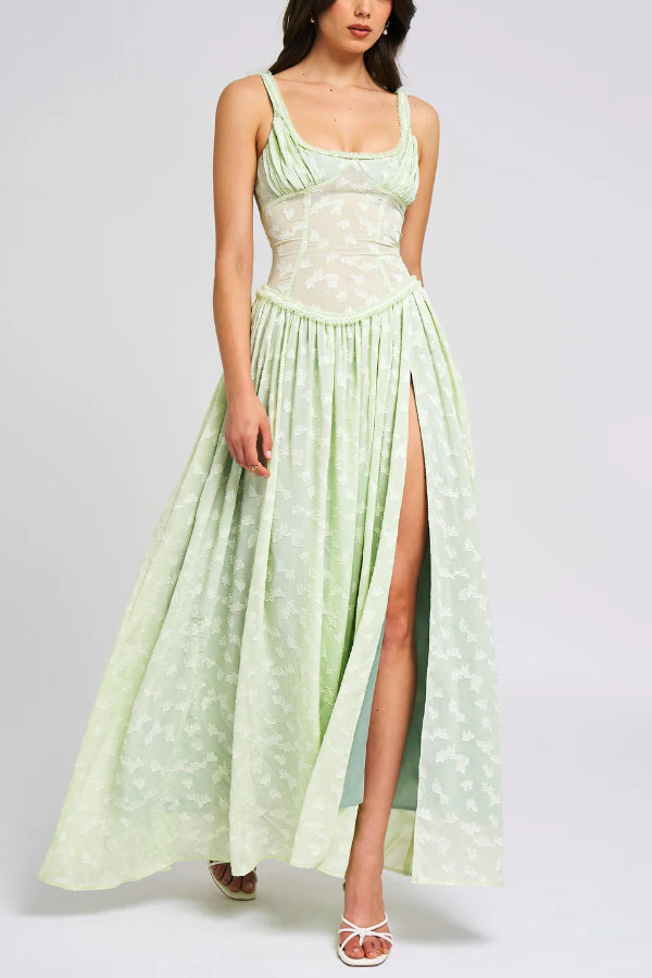 Women’s Corset Slit Dress | Maxi