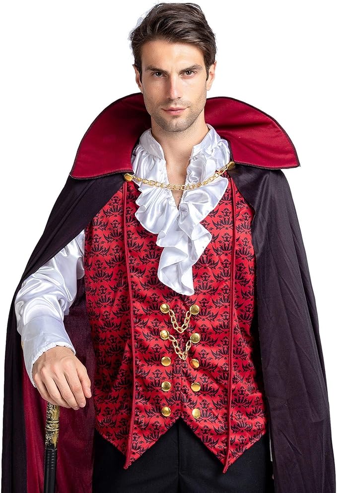 Men’s Halloween Vampire Costume | Gothic Cape Outfit