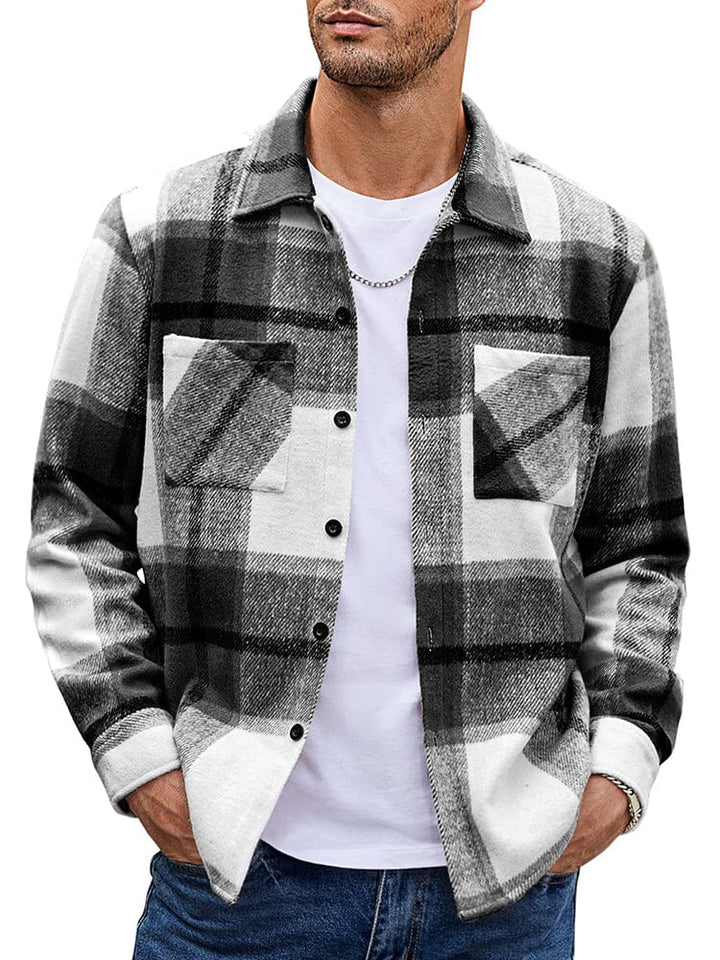 Men’s Checkered Casual Jacket | Buttoned