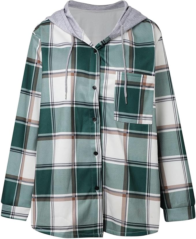 Women’s Plaid Hooded Jacket | Casual