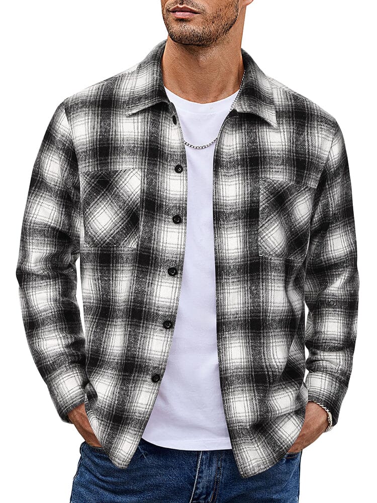 Men’s Checkered Casual Jacket | Buttoned