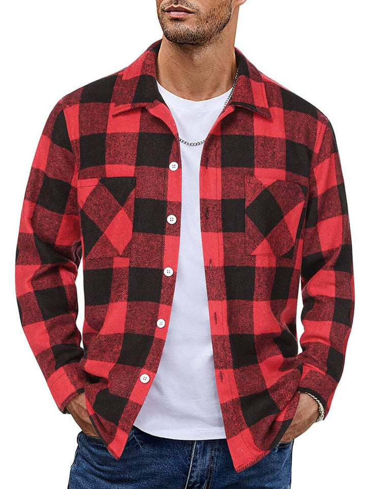 Men’s Checkered Casual Jacket | Buttoned