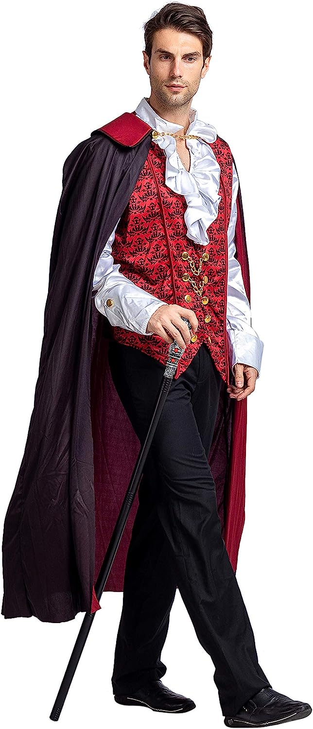 Men’s Halloween Vampire Costume | Gothic Cape Outfit