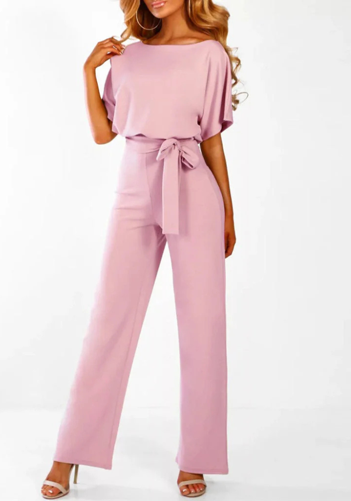 Celine | Women’s Elegant Wide Leg Jumpsuit | Belted