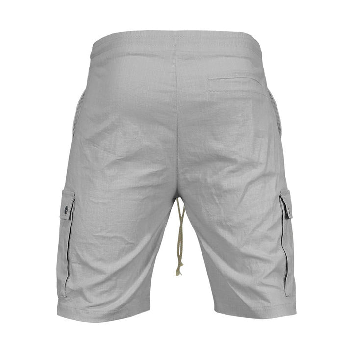 Lucas - Cotton linen beach shorts for men