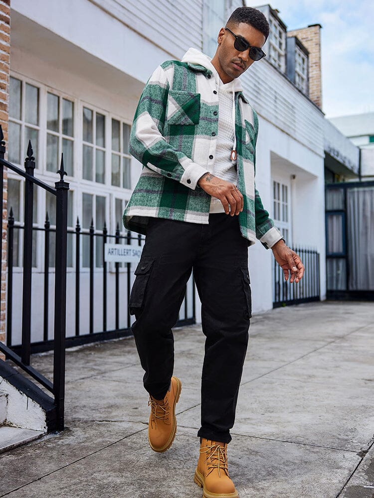 Men’s Checkered Casual Jacket | Buttoned