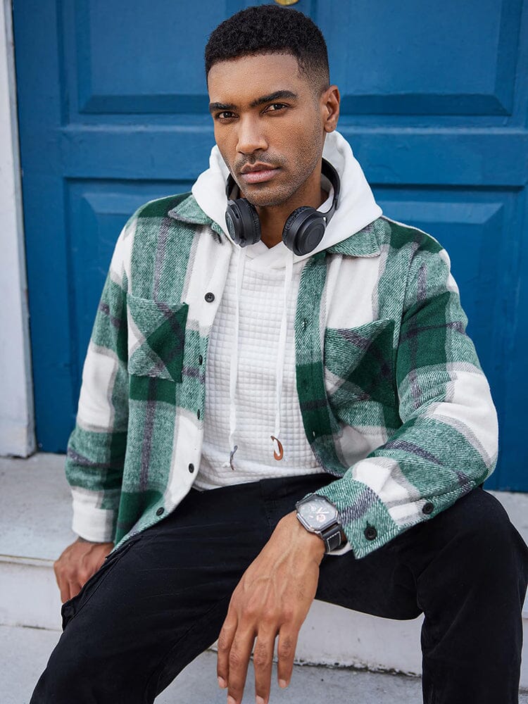 Men’s Checkered Casual Jacket | Buttoned