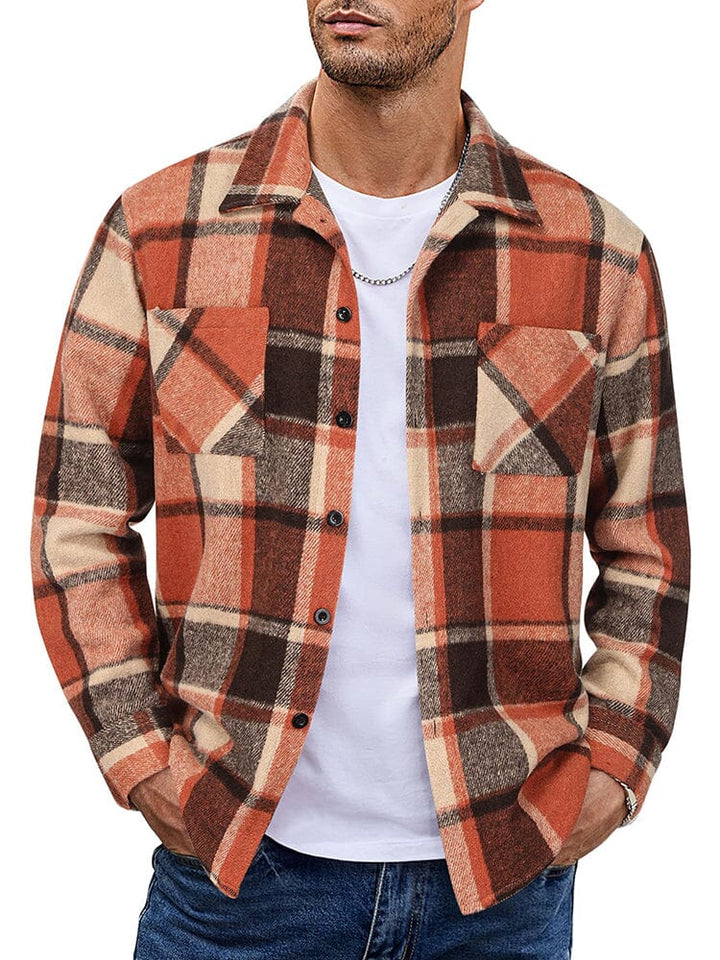 Men’s Checkered Casual Jacket | Buttoned