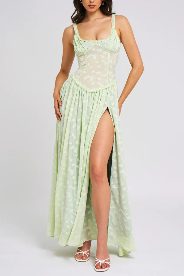 Women’s Corset Slit Dress | Maxi