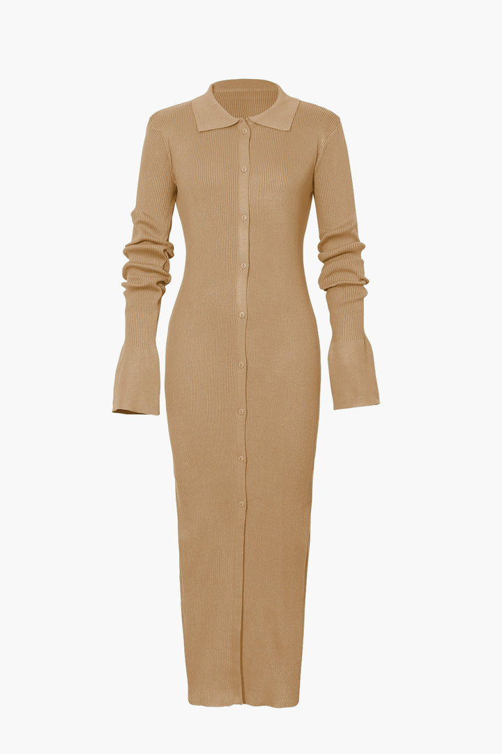Women’s Long Sleeve Ribbed Dress | Maxi