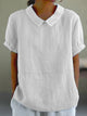 Women’s Peter Pan Collar Blouse | Short Sleeve