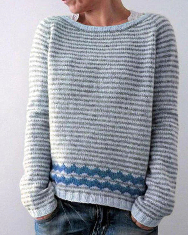 Women’s Printed Sweater | Crew Neck