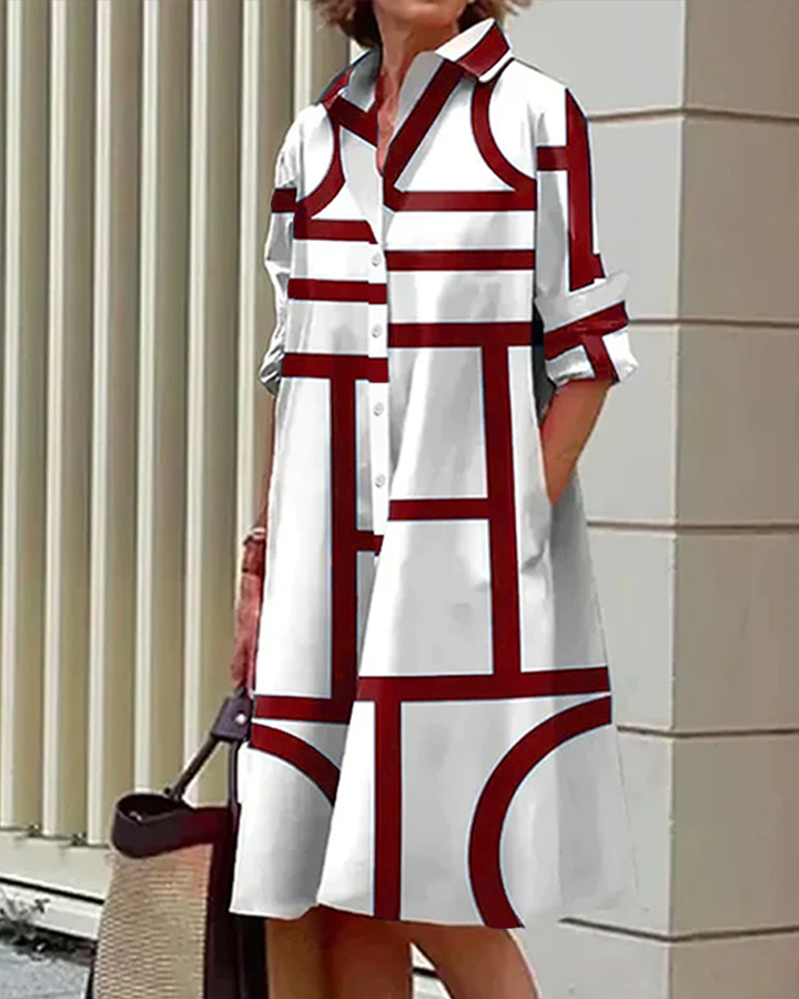 Women’s Graphic Shirt Dress | Button-Up