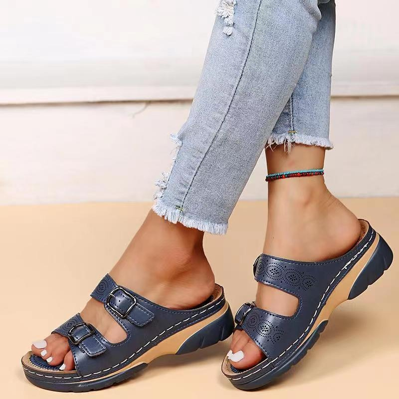 Women’s Buckled Slide Sandals | Orthopaedic