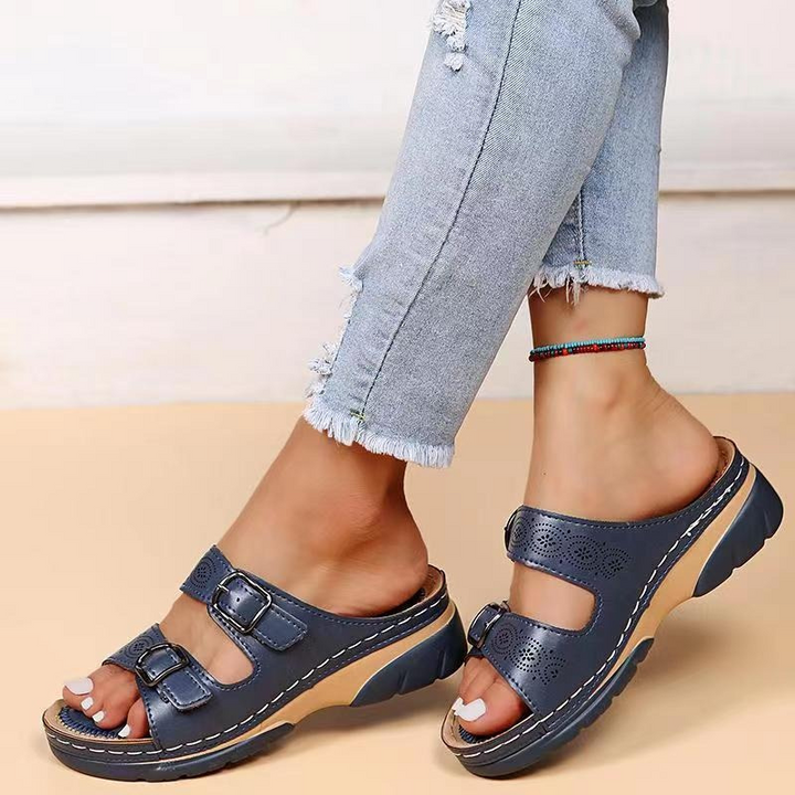 Women’s Buckled Slide Sandals | Orthopaedic