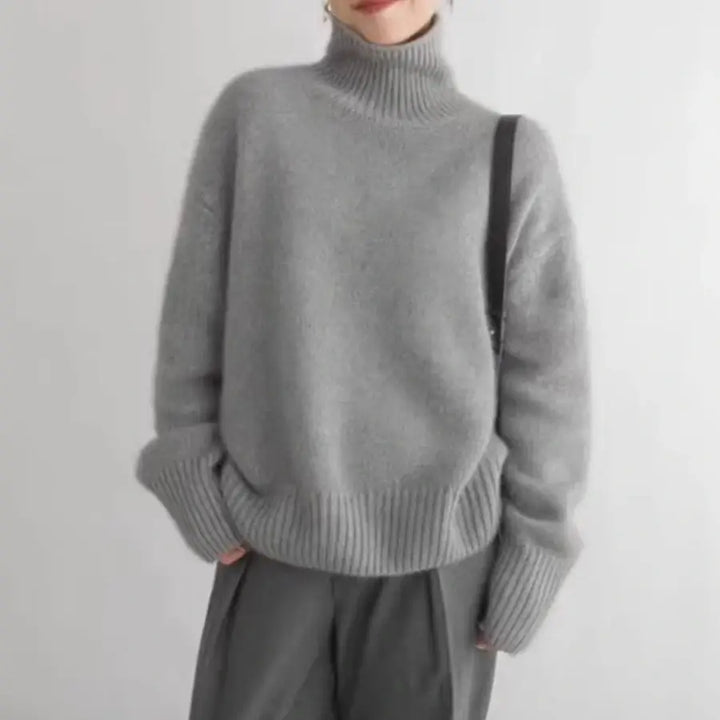 Women's Oversized Sweater with Turtleneck | Long Sleeve