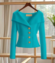 Women’s Fitted Button Cardigan | Off Shoulder
