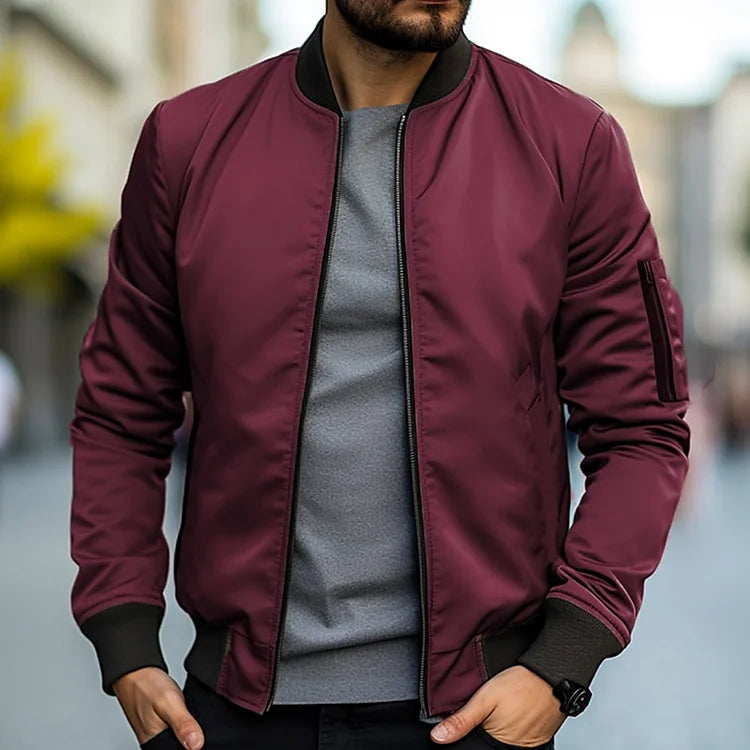 Men’s Lightweight Bomber Jacket | Zip Pocket