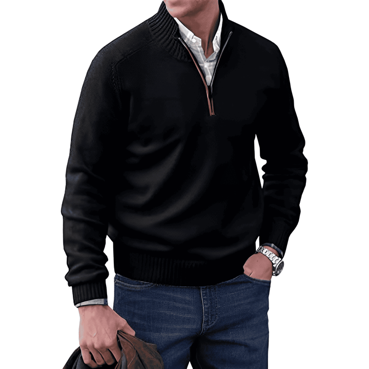 Men’s Half-Zip Knit Jumper | Long Sleeve