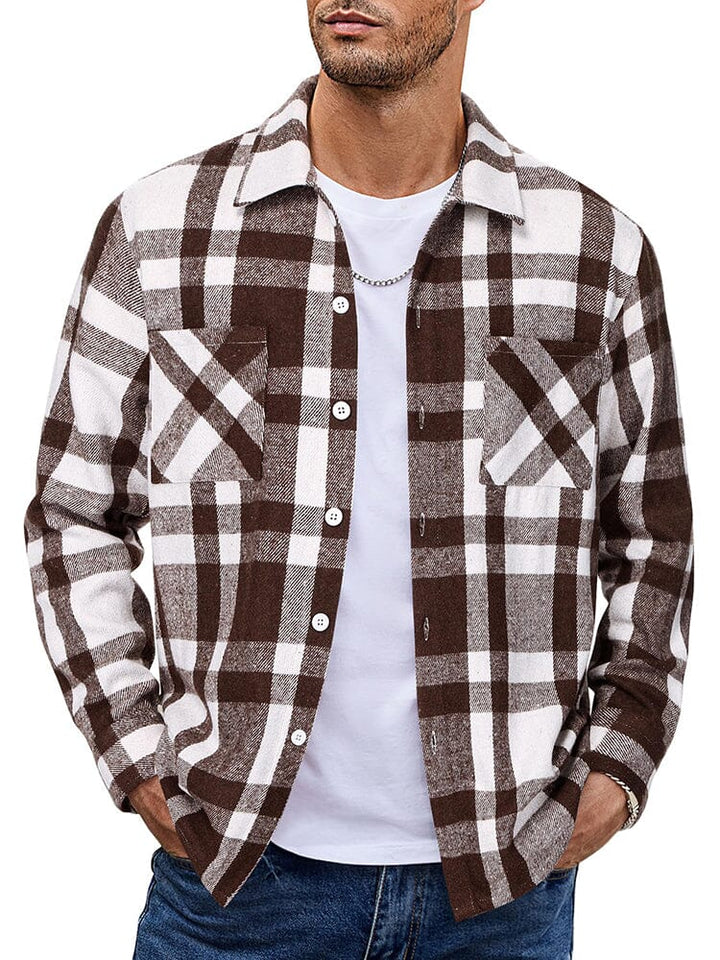 Men’s Checkered Casual Jacket | Buttoned