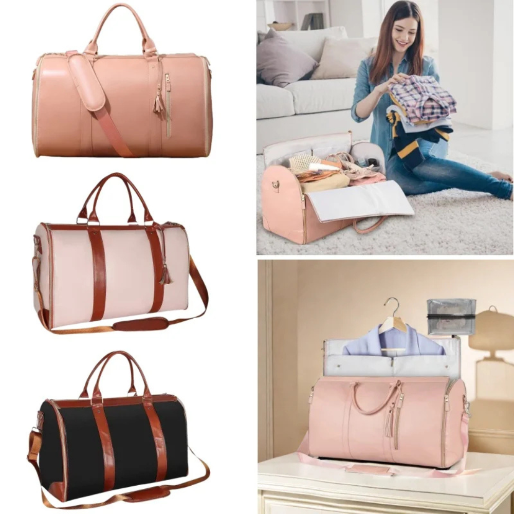 Carry-On Travel Bag with Optional Wheels | Wrinkle-Free & Water-Resistant