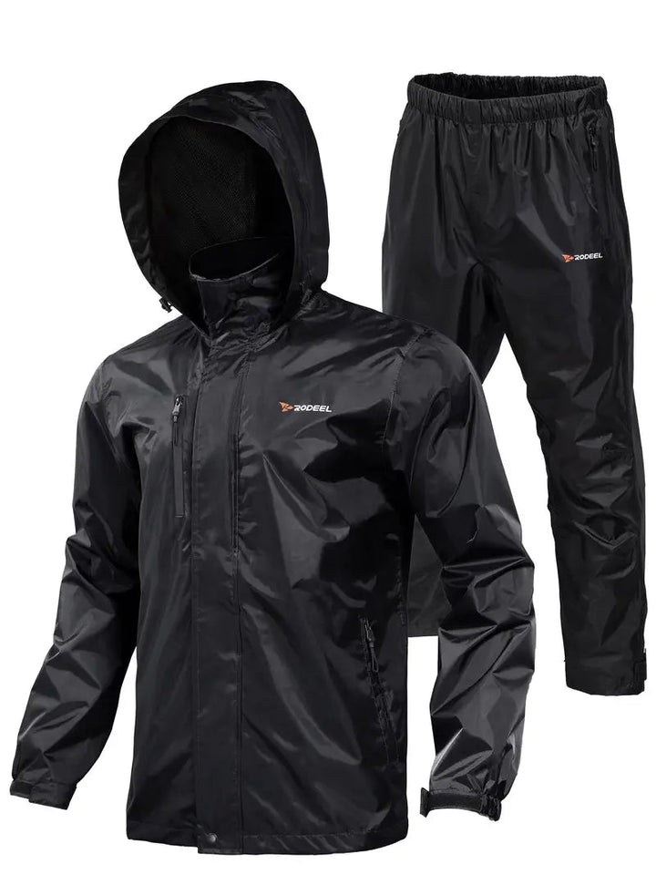 Men’s Long Hooded Raincoat | Waterproof Trench Style
