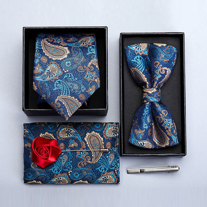 Men’s Paisley Tie & Bow Tie Set | Formal Accessories