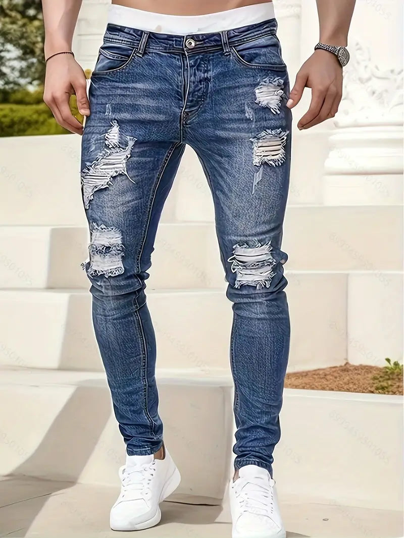 Men’s Ripped Skinny Jeans | Distressed