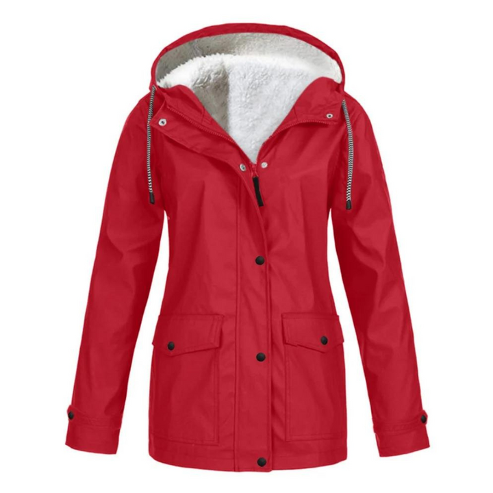 Women’s Fleece-Lined Waterproof Raincoat | Hooded