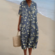 Women’s Loose V-Neck Dress | Midi