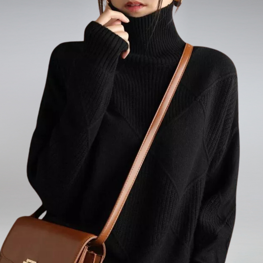 Women’s Diamond Knit Sweater | Long Sleeve