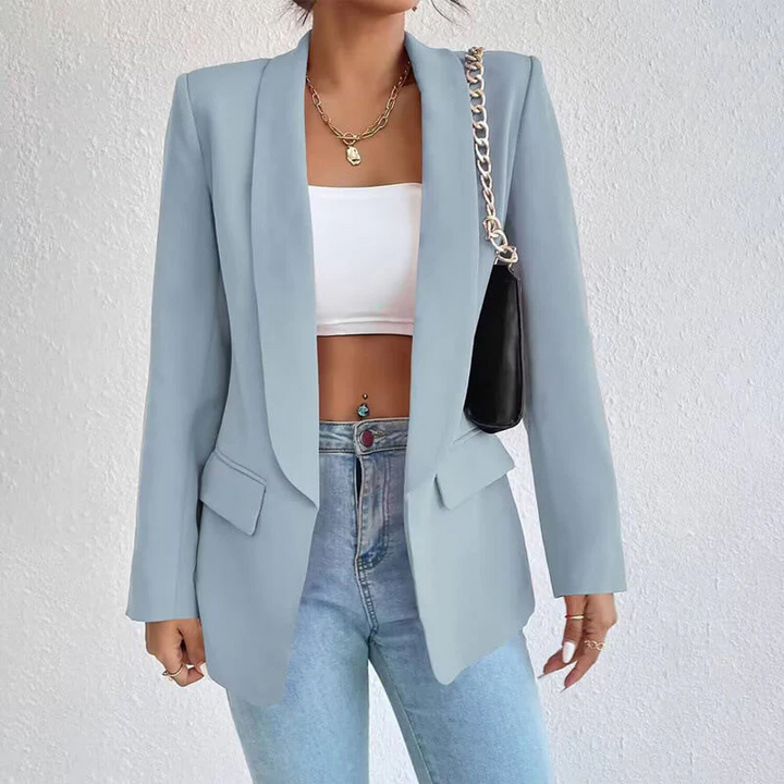 Women’s Fitted Open Front Blazer | Long Sleeve