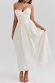 Women’s Strapless Pleated Dress | Maxi